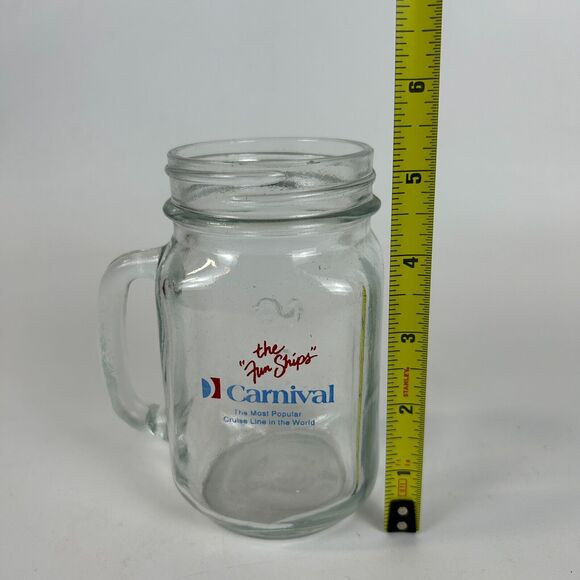 Carnival Cruise Line County Fair Drinking Jar Glass The Fun Ships - Picture 7 of 8
